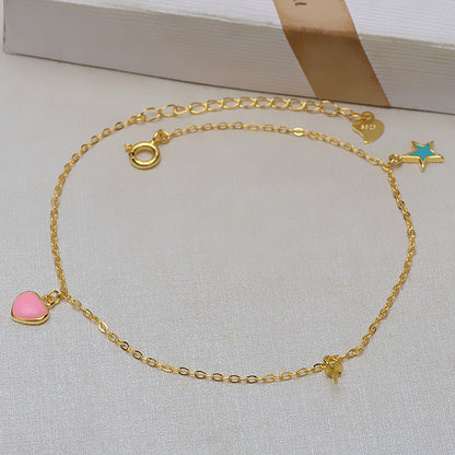 Star& Heart Pearl Bracelet Setting- S925 Silver Jewelry Setting - Feliz Pearl 