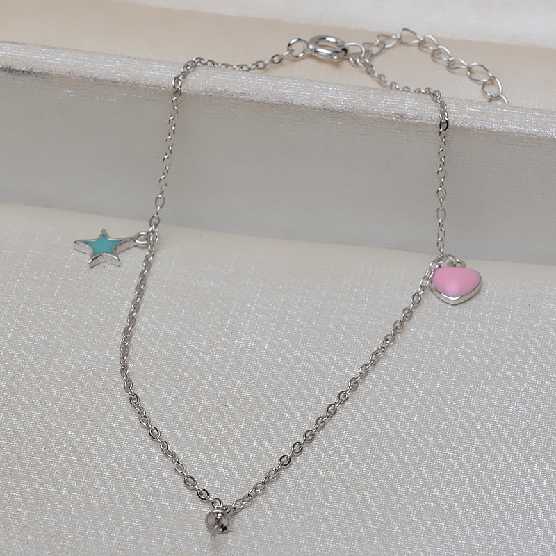 Star& Heart Pearl Bracelet Setting- S925 Silver Jewelry Setting - Feliz Pearl 