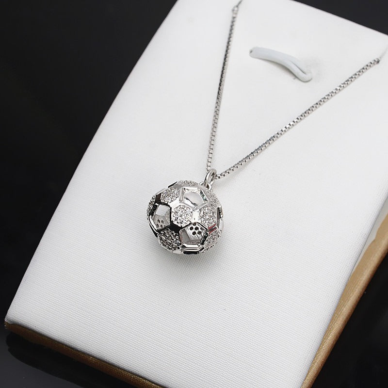 S925 Sterling Silver Football Pearl Cage Pendant - Feliz Pearl 