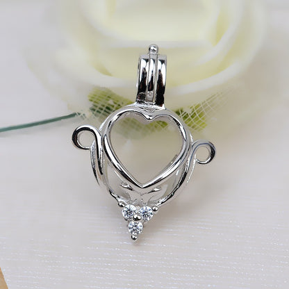 Women Heart Pearl Cage Pendant-Feliz Pearl - Feliz Pearl 