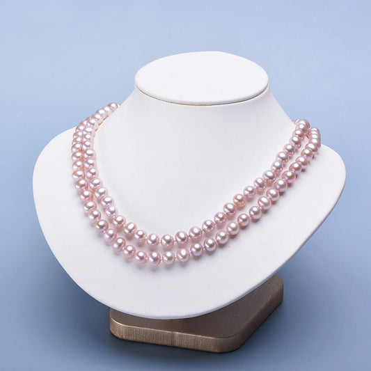 Layered Freshwater Potato Shape Pearl Necklace - Feliz Pearl 