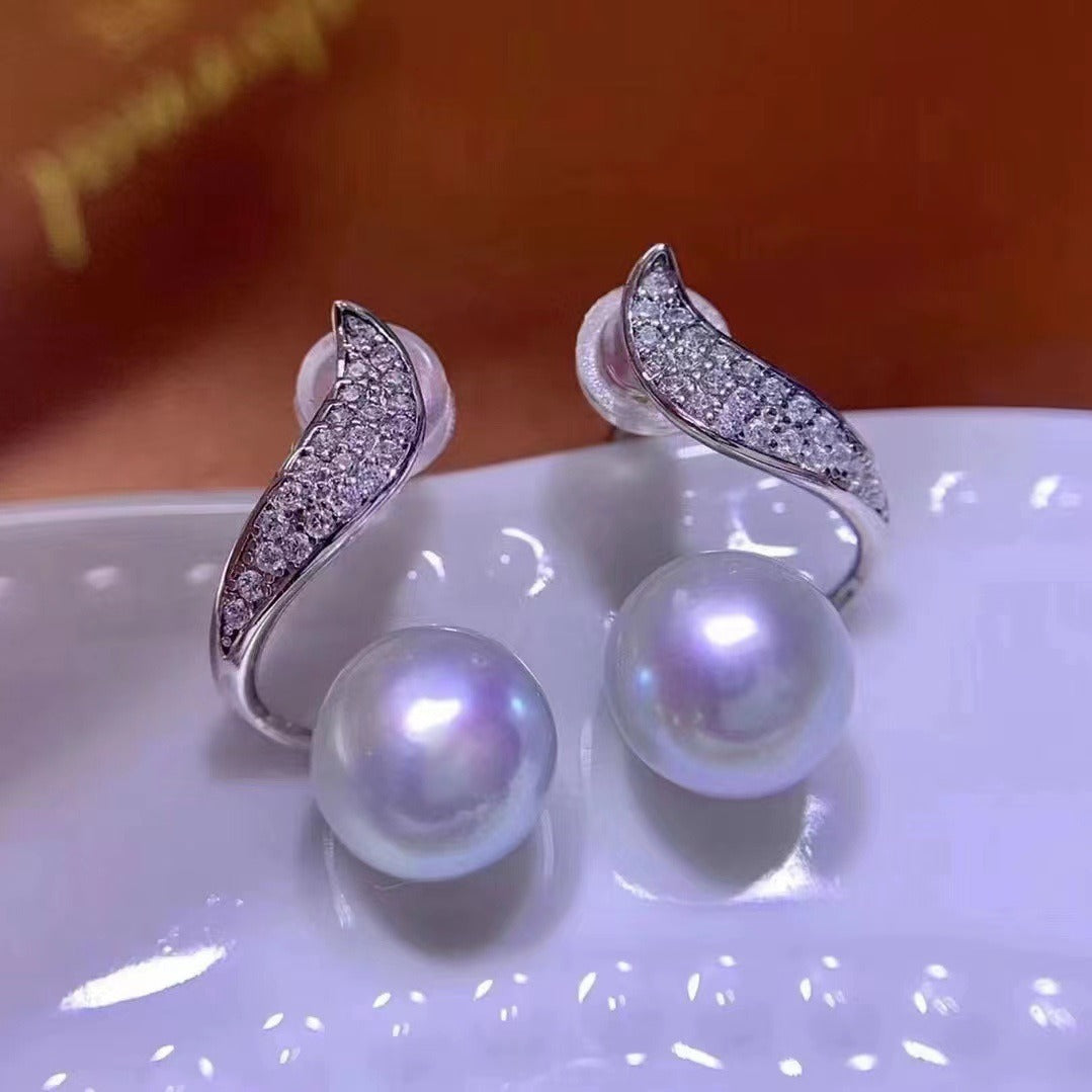 Jewelry DIY Settings Silver Pearl Earring Mounting - Feliz Pearl 