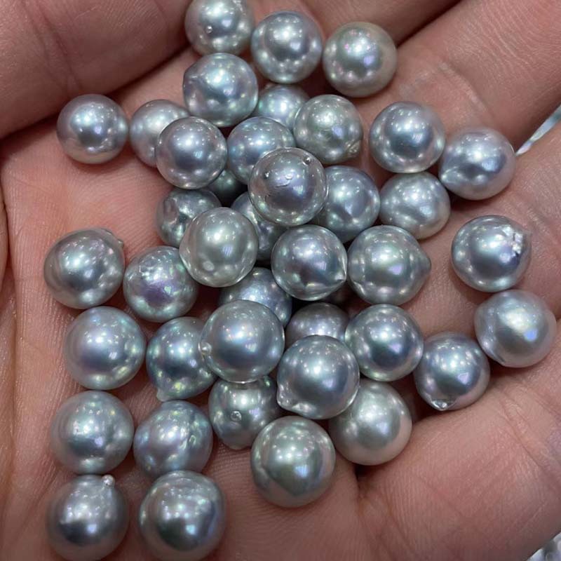 8-9mm Silver Grey Japanese Akoya Loose Pearls Wholesale - Feliz Pearl 