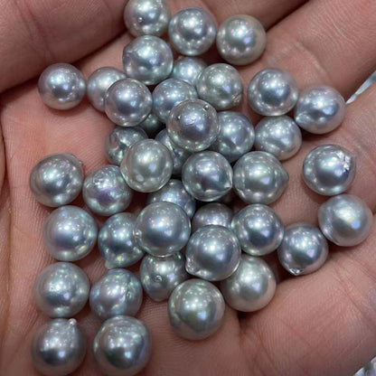 8-9mm Silver Grey Japanese Akoya Loose Pearls Wholesale - Feliz Pearl 
