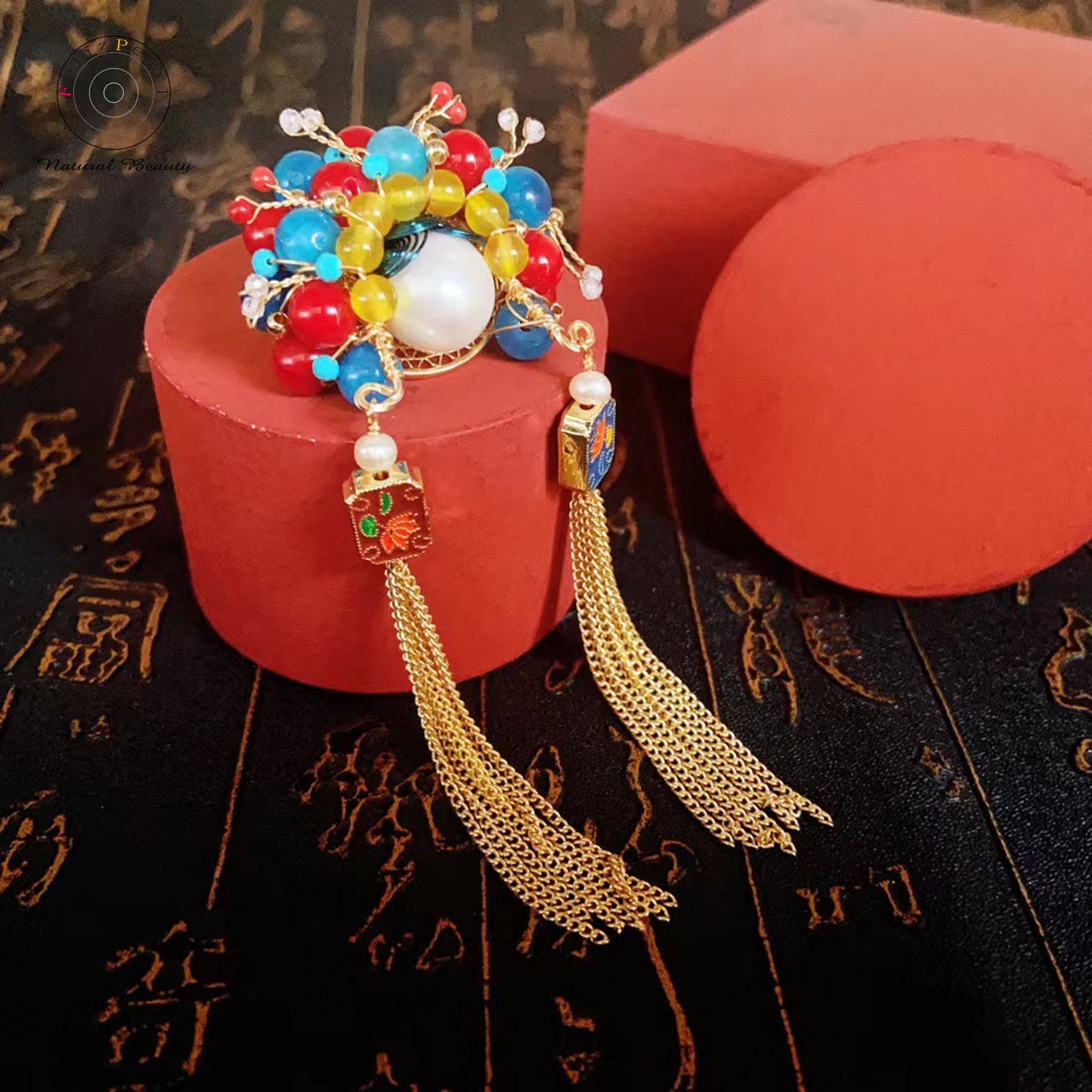 Vintage. Chinese Opera Figure Brooch Pearl Brooch - Feliz Pearl 