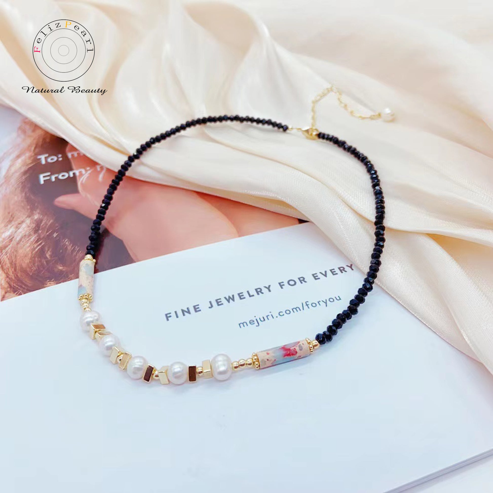 Chic Freshwater Pearl Choker Crystal Jewelry - Feliz Pearl 