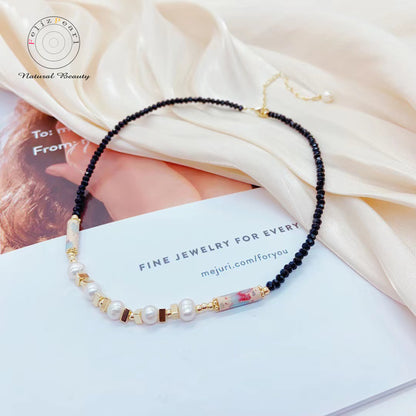 Chic Freshwater Pearl Choker Crystal Jewelry - Feliz Pearl 