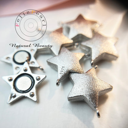 S925 Sterling Silver Star Magnetic Necklace Clasp - Feliz Pearl 