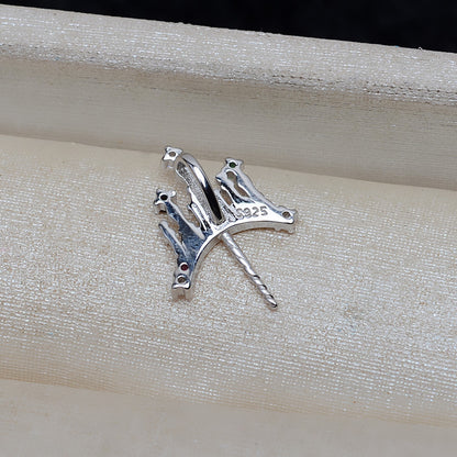 Cubic Zirconia Castle Pearl Pendant Setting-S925 Sterling Silveer - Feliz Pearl 