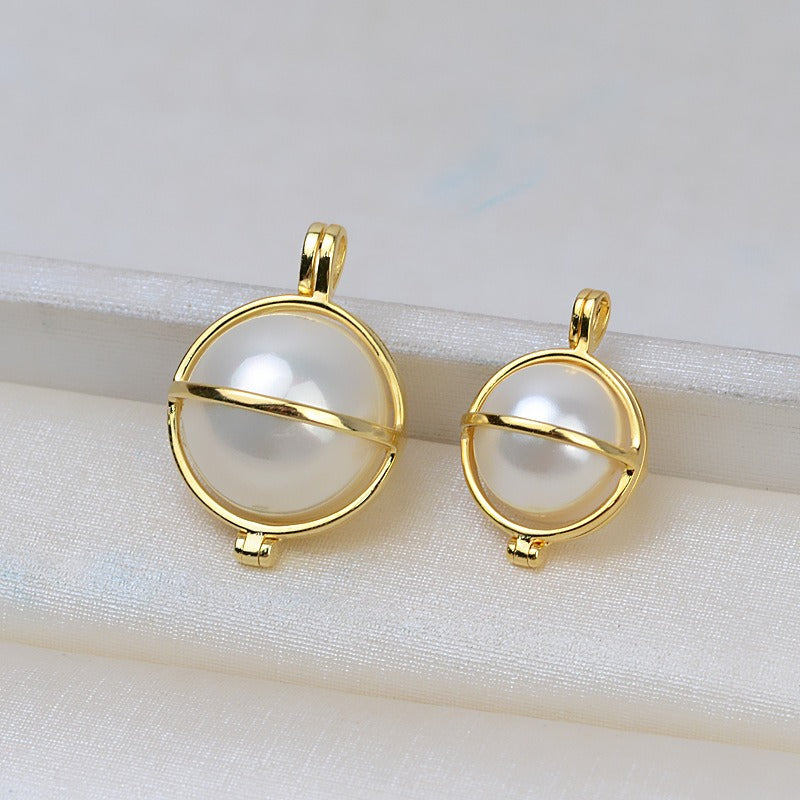 Wholesale Universal Globe Pearl Cage Pendant - Feliz Pearl 