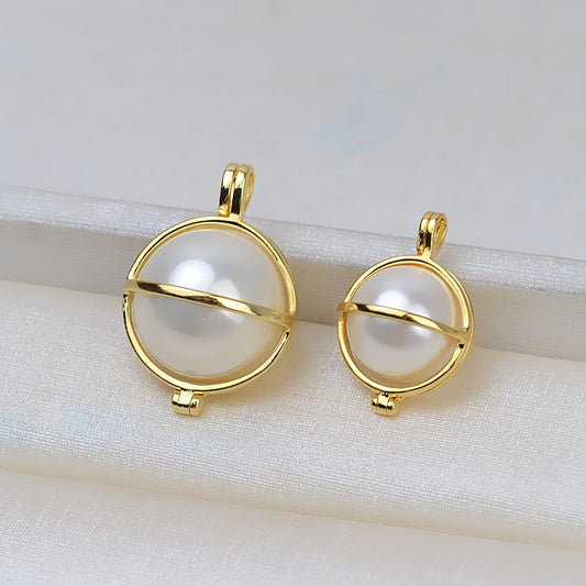 Wholesale Universal Globe Pearl Cage Pendant - Feliz Pearl 