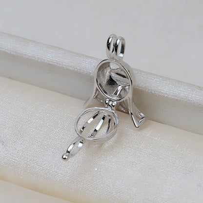 S925 Sterling Silver Halloween Pearl Cage Pendant - Feliz Pearl 