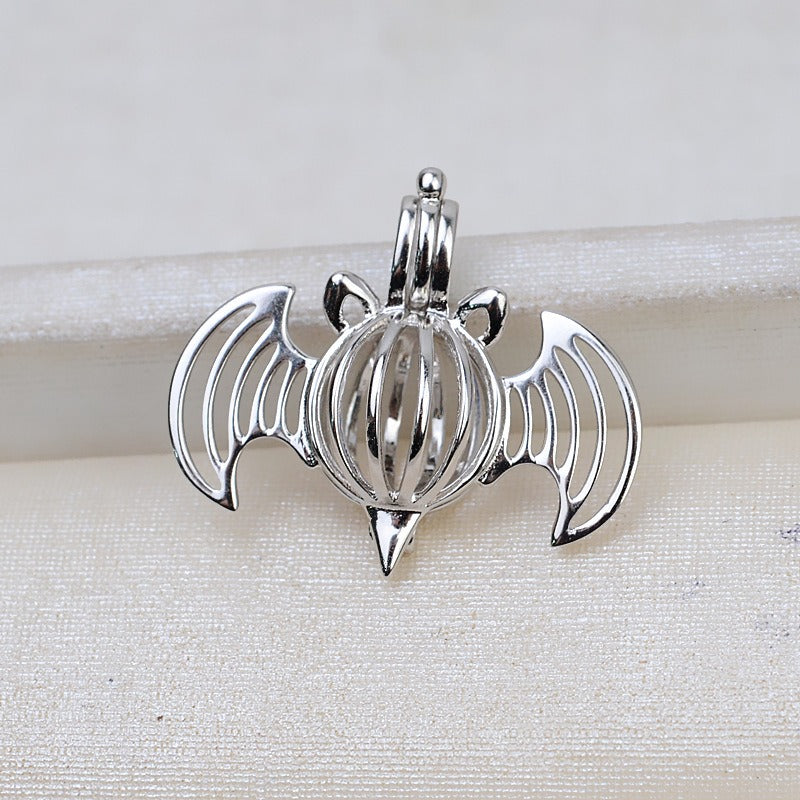 S925 Sterling Silver Bat Pearl Cage Pendant - Feliz Pearl 