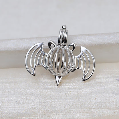 S925 Sterling Silver Bat Pearl Cage Pendant - Feliz Pearl 
