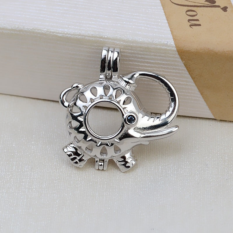 Cute Elephant Pearl Cage Pendant-Feliz Pearl - Feliz Pearl 