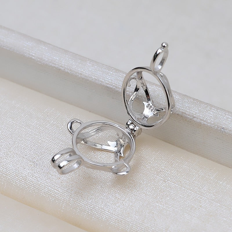 Women Heart Pearl Cage Pendant-Feliz Pearl - Feliz Pearl 