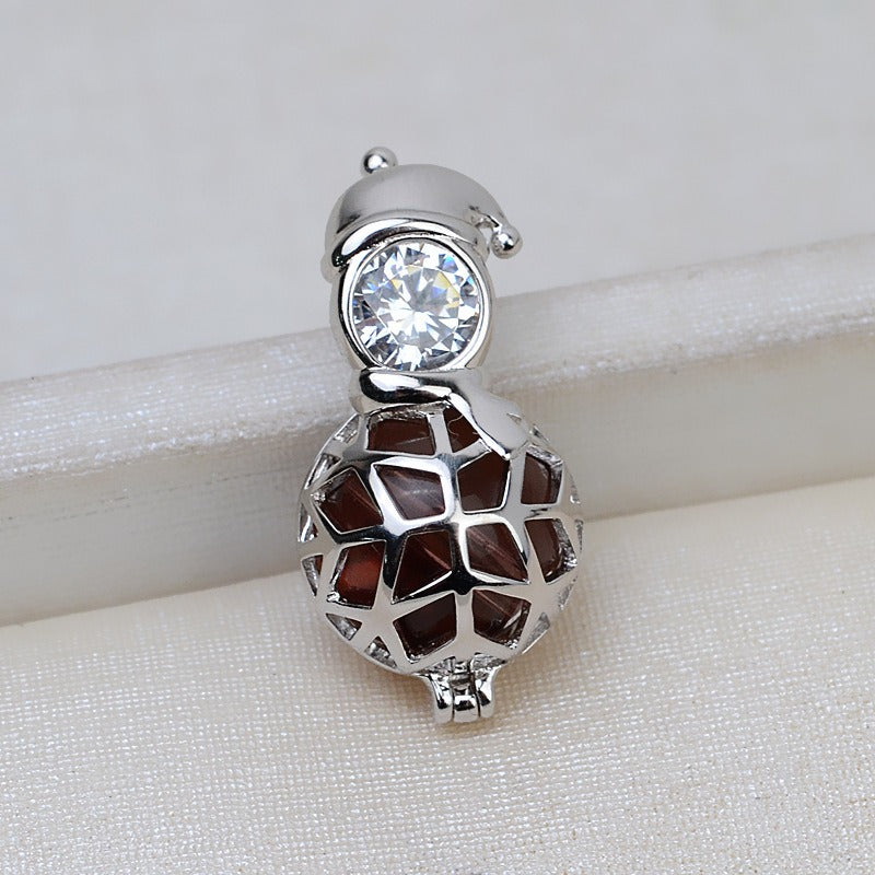 Christmas Santa Claus Pearl Cage Pendant - Feliz Pearl 