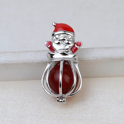 Santa Claus Pearl Cage Pendant-Feliz Pearl - Feliz Pearl 