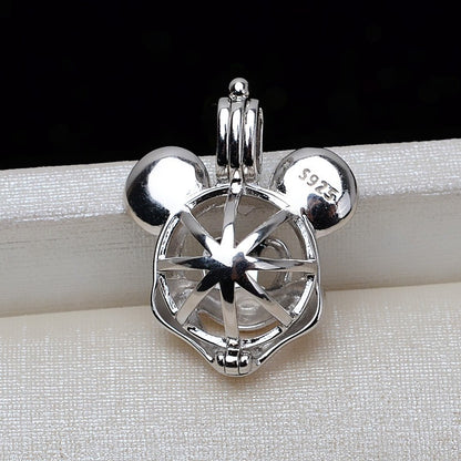 S925 Sterling Silver Mickey Pearl Cage Pendant - Feliz Pearl 