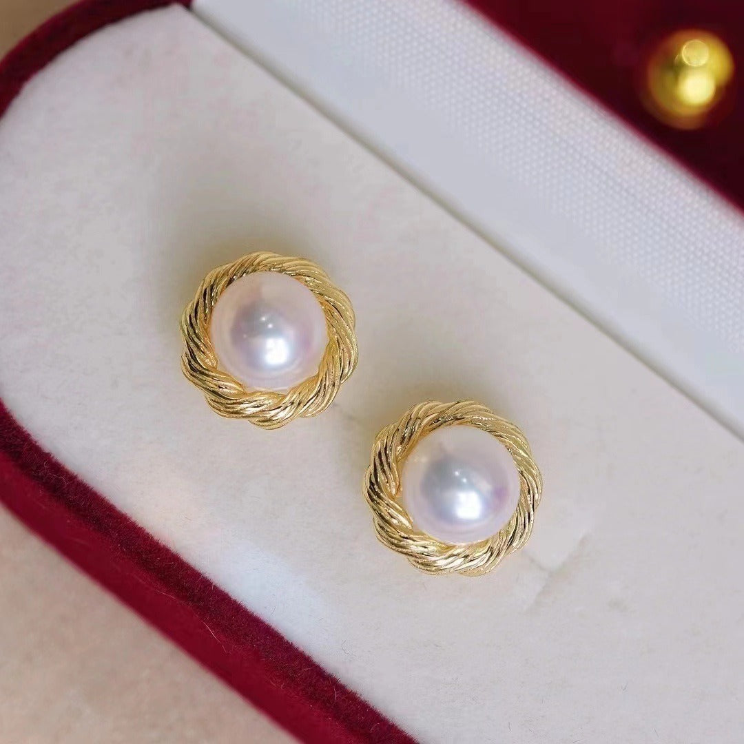 Nest Design Pearl Earring Settings-Jewelry DIY Supplier - Feliz Pearl 