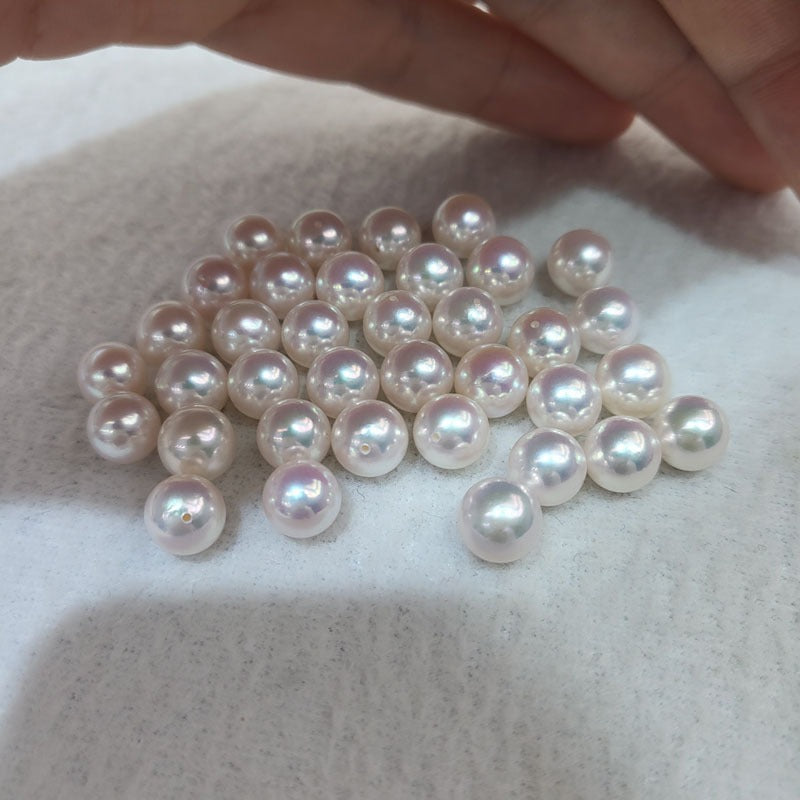 half drilled akoya pearls