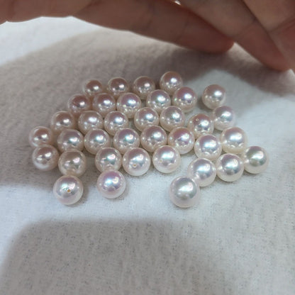 half drilled akoya pearls
