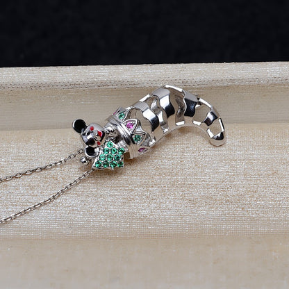 S925 Sterling Silver Christmas Socks Pearl Cage Pendant - Feliz Pearl 