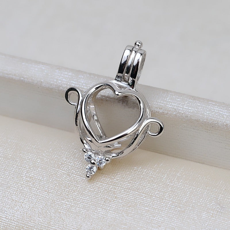 Women Heart Pearl Cage Pendant-Feliz Pearl - Feliz Pearl 