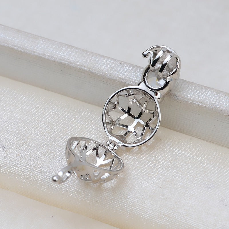 Christmas Santa Claus Pearl Cage Pendant - Feliz Pearl 
