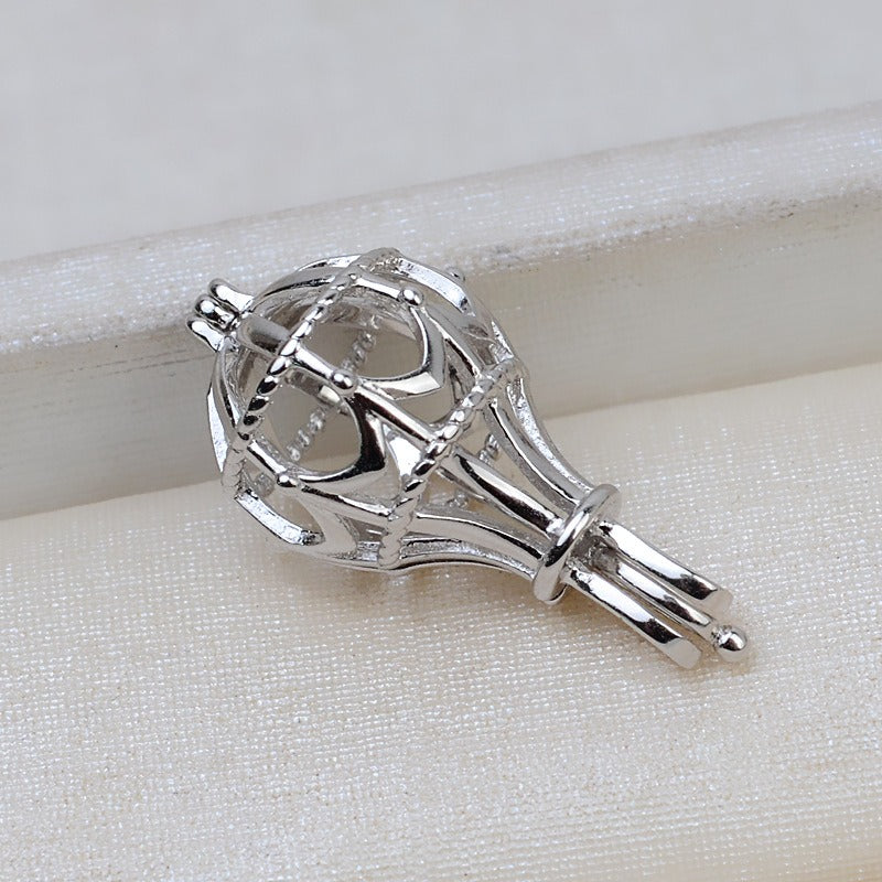 S925 Silver Magic Bottle Pearl Cage Pendant-Feliz Pearl - Feliz Pearl 