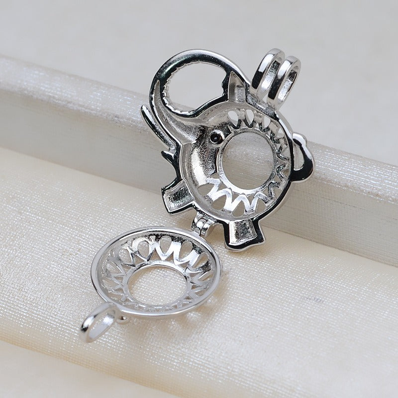 Cute Elephant Pearl Cage Pendant-Feliz Pearl - Feliz Pearl 