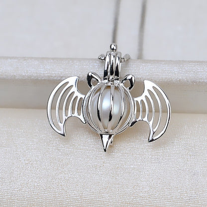 S925 Sterling Silver Bat Pearl Cage Pendant - Feliz Pearl 