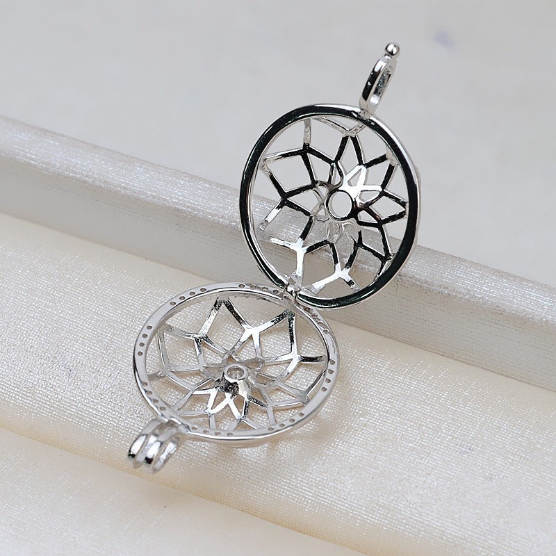 Cubic Zirconia Classic Pearl Cage Pendant-Feliz Pearl - Feliz Pearl 