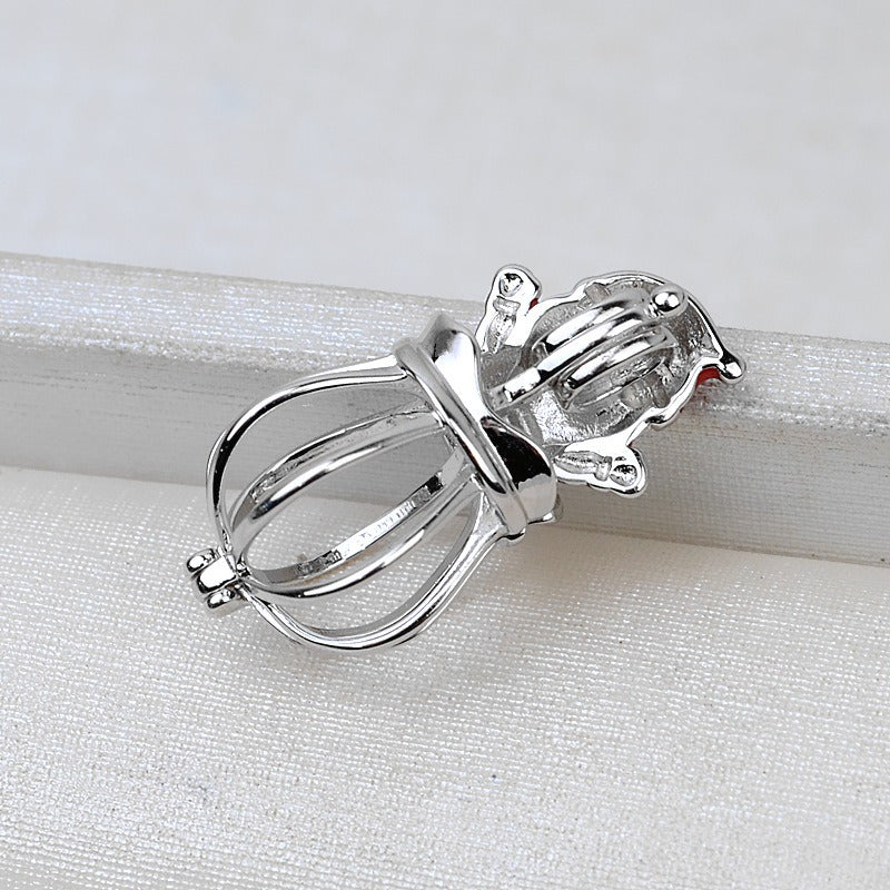 Santa Claus Pearl Cage Pendant-Feliz Pearl - Feliz Pearl 