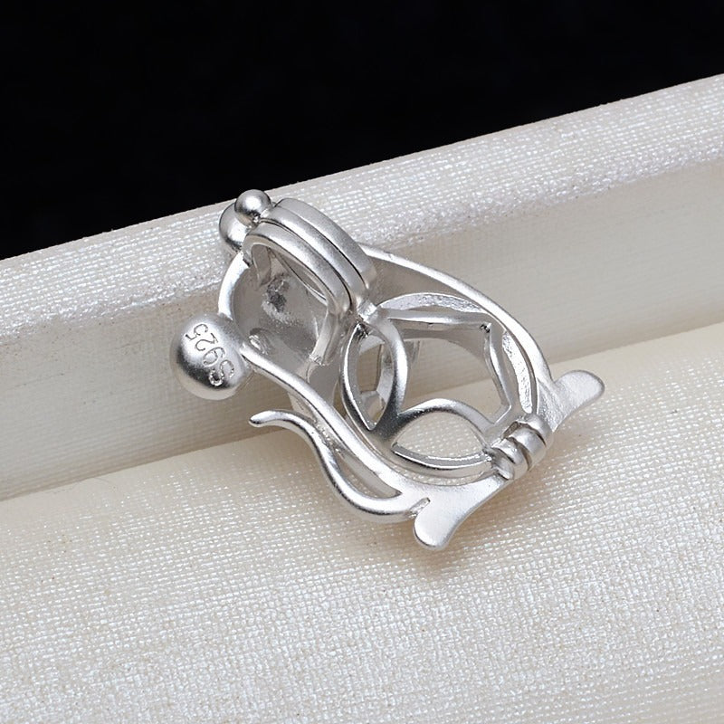 S925 Sterling Silver Lucky Rat Pearl Cage Pendant - Feliz Pearl 