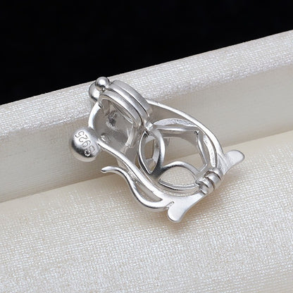 S925 Sterling Silver Lucky Rat Pearl Cage Pendant - Feliz Pearl 