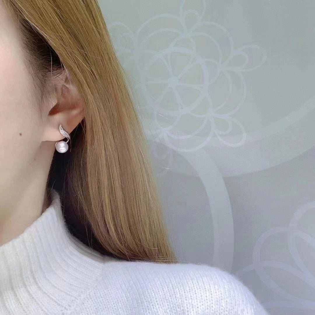 Jewelry DIY Settings Silver Pearl Earring Mounting - Feliz Pearl 
