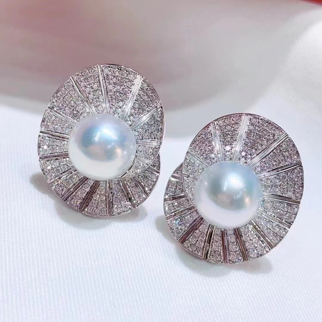 Women Luxury Pearl Stud Earring Settings - Feliz Pearl 