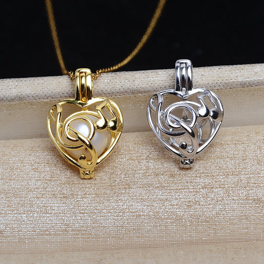 Wholesale Lovely Heart Pearl Cage Pendant-Feliz Pearl - Feliz Pearl 