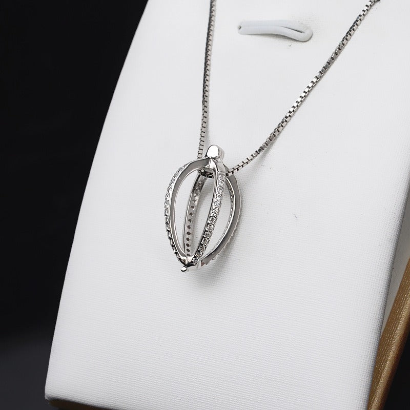 S925 Silver 9-10m Bird's Cage Pearl Cage Pendant - Feliz Pearl 