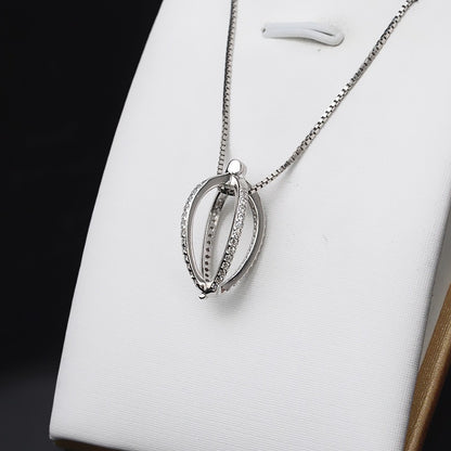 S925 Silver 9-10m Bird's Cage Pearl Cage Pendant - Feliz Pearl 