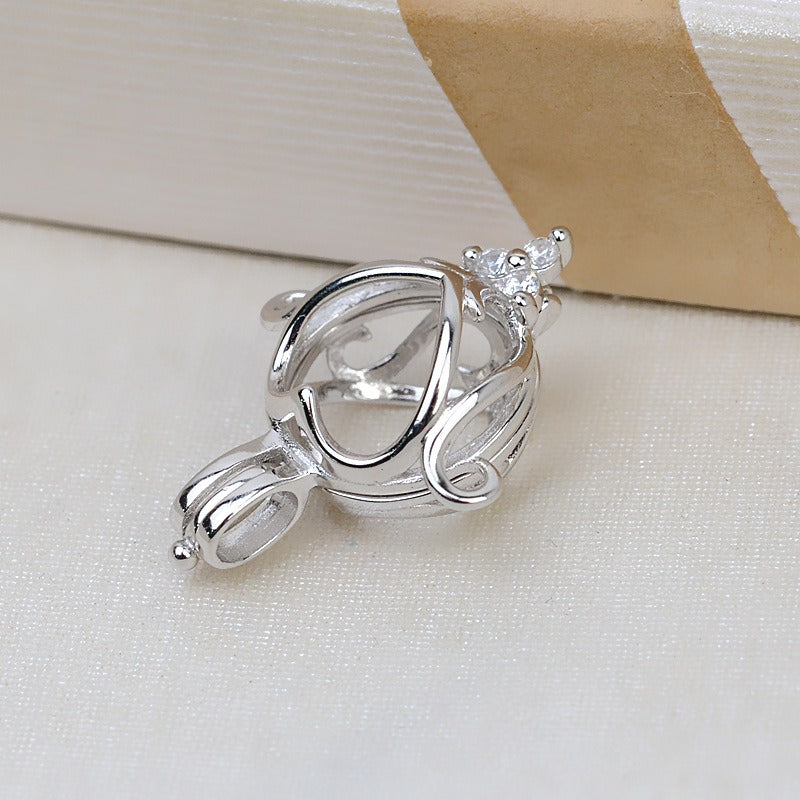 Women Heart Pearl Cage Pendant-Feliz Pearl - Feliz Pearl 