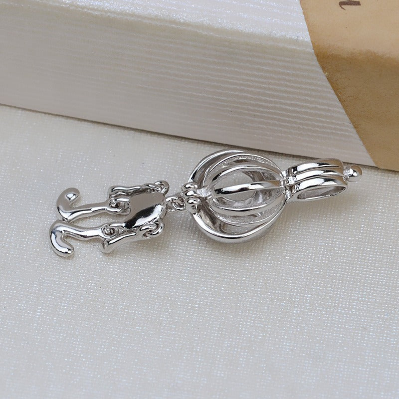 Halloween Skull Pearl Cage Pendant-Feliz Pearl - Feliz Pearl 