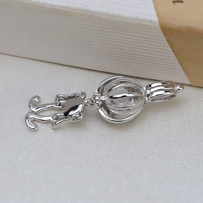 Halloween Skull Pearl Cage Pendant-Feliz Pearl - Feliz Pearl 