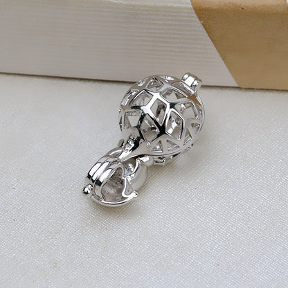 Christmas Santa Claus Pearl Cage Pendant - Feliz Pearl 