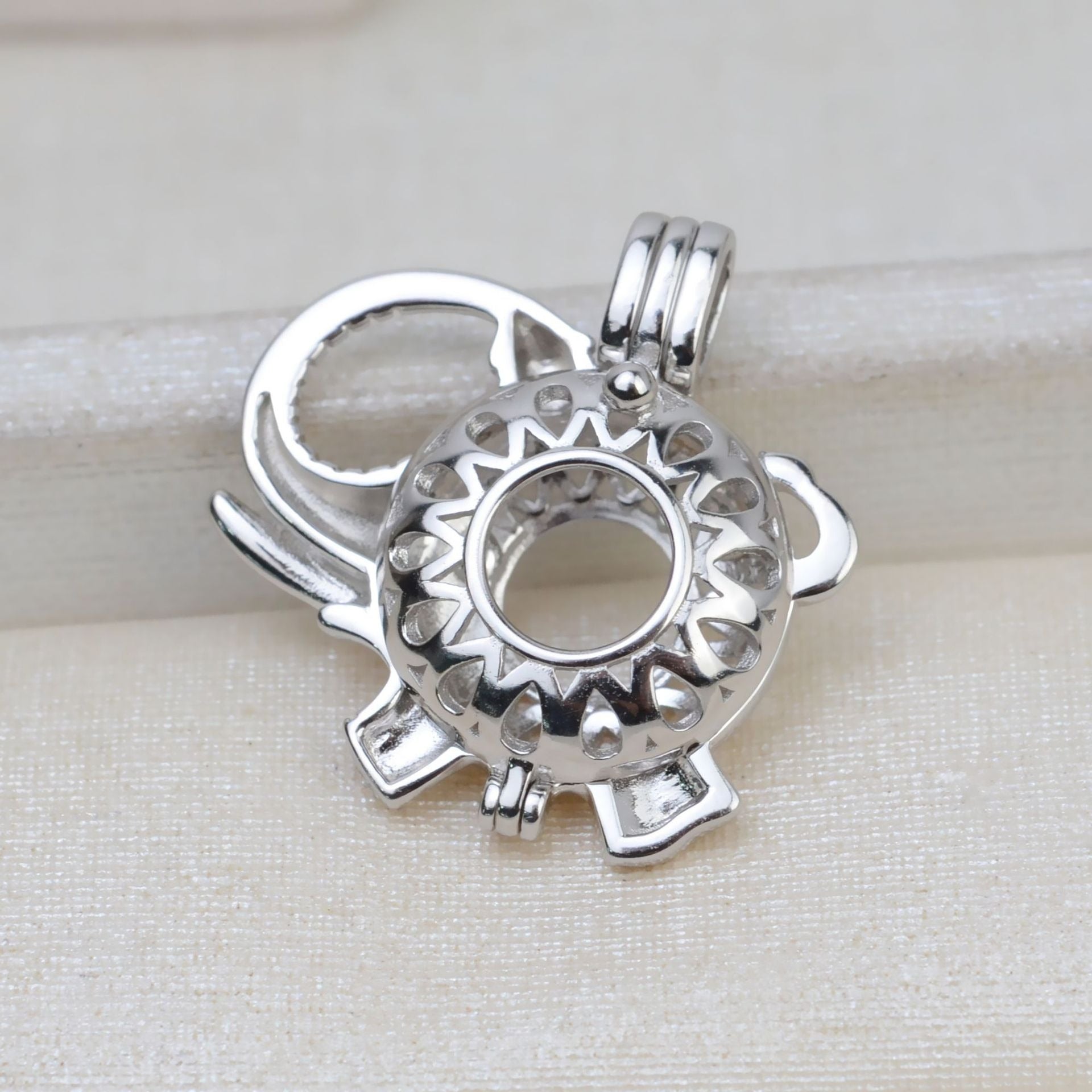 Cute Elephant Pearl Cage Pendant-Feliz Pearl - Feliz Pearl 