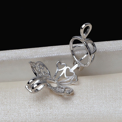 Sterling Silver Santa Angle Pearl Cage Pendant - Feliz Pearl 
