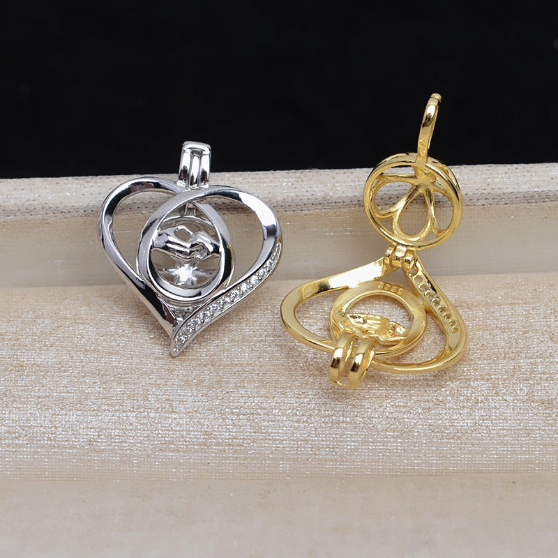 Silver Hand to Hand Pearl Cage Pendant-Feliz Pearl - Feliz Pearl 