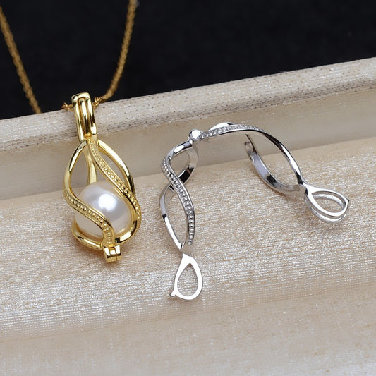 Wholesale Twist Pearl Cage Pendant-Feliz Pearl - Feliz Pearl 