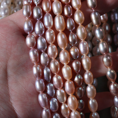 5-6mm High Luster Rice Shape Freshwater Pearl Strands